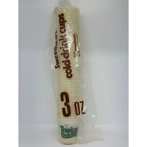 VTG Sweetheart 3 Oz Cold Drink Cups Tropicana Pure Design Disposable Plastic
